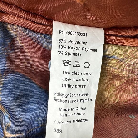 Tallia Mens Slim Fit Lightweight Raglan Sport Coat Navy Blue 38S - Picture 4 of 5